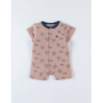 Combishort  imprim tortues en jersey, beige