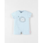 Combishort lion en jersey, bleu ciel