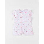 Combishort papillons en jersey, rose clair