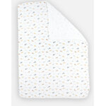 Couverture 75x100 cm imprim�e giraffes, mousseline bio