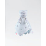 Doudou milo en veloudoux, gris / aqua