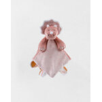 Doudou popsie en veloudoux ; , rose poudr / greige