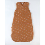Gigoteuse 100 cm imprim� soleil en jersey, caramel