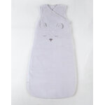 Gigoteuse 100 cm kendi en veloudoux, gris clair