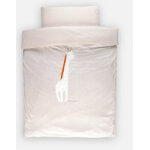 Housse de couette 100 x 140 cm en veloudoux, beige