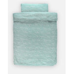 Housse de couette dino en mousseline bio 100 x 140 cm, vert