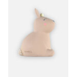 Jouet de bain lapin avec hochet en caoutchouc naturel, beige