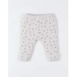 Legging imprim vgtal en tricot bio fin, beige / caramel
