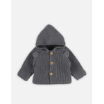 M&m mantelet gris fonc tricot bio