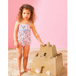 Maillot 1 pce double protection rose