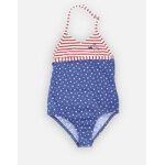 Maillot dos nu  pois et lign double protection cape cod