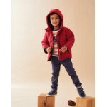 Manteau  capuche, rouge brique