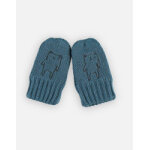 Moufles en tricot, bleu fonc