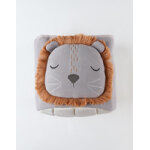 Panier de rangement en tricot jacquard bio, gris
