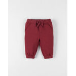 Pantalon jogging en sweatoloudoux, brique