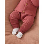 Pantalon en tricot, lie de vin