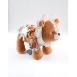 Peluche d'activit�s babou en veloudoux et mousseline, caramel