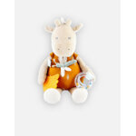 Peluche d'activit�s tiga en veloudoux et mousseline de coton bio, beige / ocre