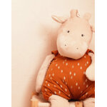 Peluche large tiga en veloudoux et mousseline de coton