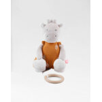 Peluche mini musicale tiga en veloudoux, beige / ocre Peluche mini musicale tiga en veloudoux, beige / ocre