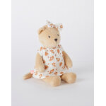 Peluche small kendi en veloudoux, beige / terracotta