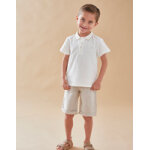 Polo en coton piqué, blanc Polo en coton piqué, blanc