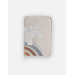 Protge carnet de sant dino en veloudoux, beige