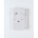 Protge carnet de sant kendi en veloudoux, gris clair