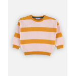 Pull rayé en tricot, jaune moutarde / rose clair Pull rayé en tricot, jaune moutarde / rose clair