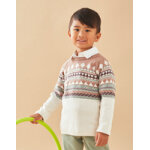 Pull tricot nol, cru / brun
