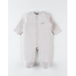 Pyjama 1 pièce en jersey gaufré, beige Pyjama 1 pièce en jersey gaufré, beige
