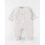 Pyjama 1 pièce lapin en velours, beige Pyjama 1 pièce lapin en velours, beige