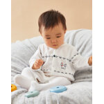 Pyjama 1 pièce noël en velours, blanc Pyjama 1 pièce noël en velours, blanc