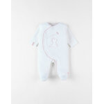 Pyjama 1 pice popsie en velours, cru