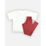 Pyjama 2 pièces maman, ecru / roos Pyjama 2 pièces maman, ecru / roos