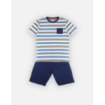 Pyjama 2 pièces papa, gris / bleu marine Pyjama 2 pièces papa, gris / bleu marine