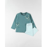 Pyjama 2 pices ray lopards en jersey, sauge / cru