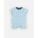 Pyjama combishort à imprimés en coton bio, bleu clair Pyjama combishort à imprimés en coton bio, bleu clair