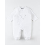 Pyjama dors - bien en velours blanc