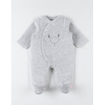 Pyjama dors - bien en velours gris chiné Pyjama dors - bien en velours gris chiné
