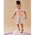 Robe bi - matire  manches courtes, multicolore