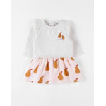 Robe bi - matire poires, rose clair / caramel