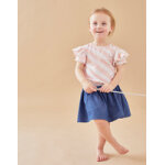 Robe bi - matière, rose clair / bleu Robe bi - matière, rose clair / bleu