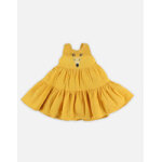 Robe fines bretelles zbre jaune