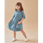 Robe à imprimés fleuris, bleu canard Robe à imprimés fleuris, bleu canard