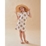 Robe imprimé soleil en molleton, rose clair Robe imprimé soleil en molleton, rose clair