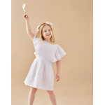 Robe lurex en mousseline, cru