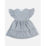 Robe manches courtes  volants