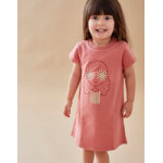 Robe petite fille en molleton, rose