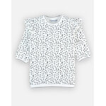 Robe à pois en molleton, blanc Robe à pois en molleton, blanc